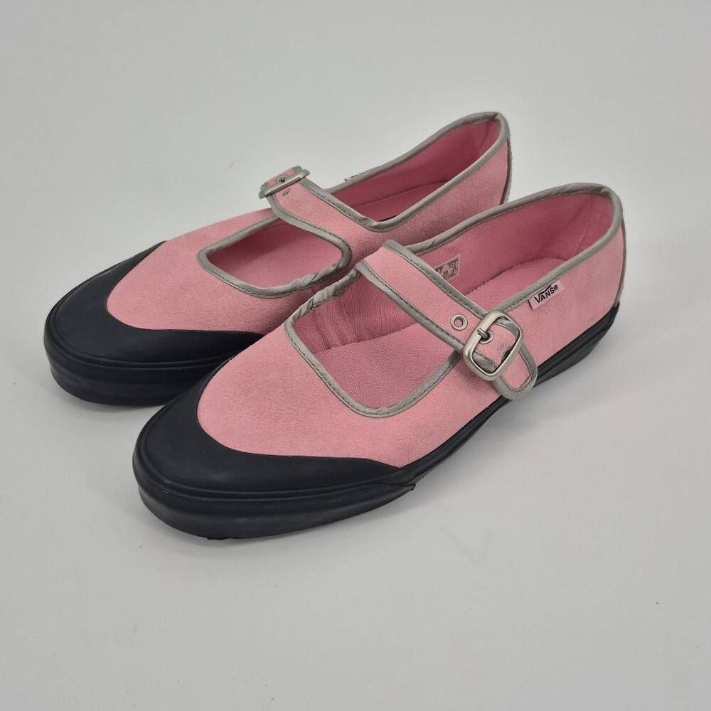 VANS Mary Jane Pink Black Sneakers Shoes Women's Size 10